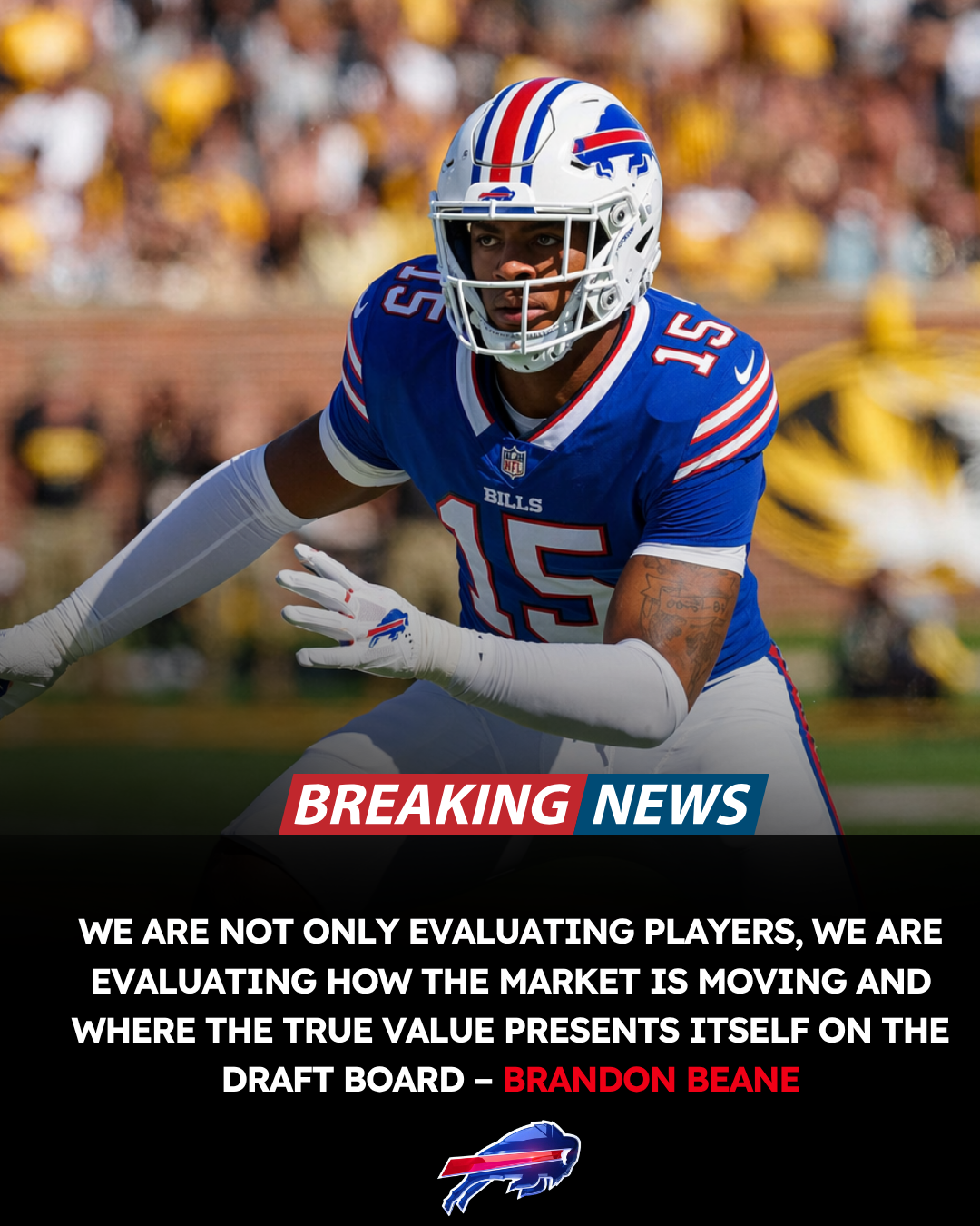 Bills Are Betting Their First-Round No. 26 Pick on a Third-Team All-SEC DE — “We’re Not Just Looking at the Player, but Also at How the Market Is Operating,” Brandon Beane