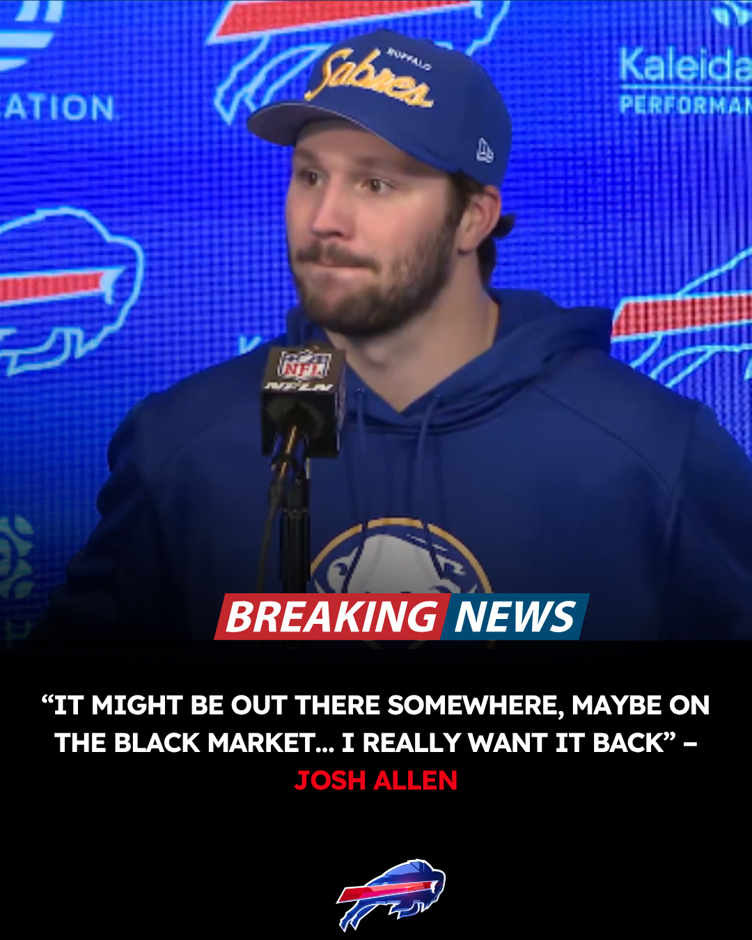 Josh Allen Speaks Out About His Surgery After His Heel Bone Was Auctioned for a "Record" Price on the Black Market — Allen’s Representatives Are Contacting Authorities in Buffalo