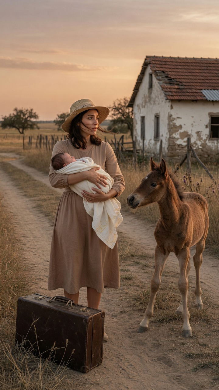 She Was Thrown Out With Her Baby… Then an Abandoned Ranch and a Newborn Foal Chose Her Back