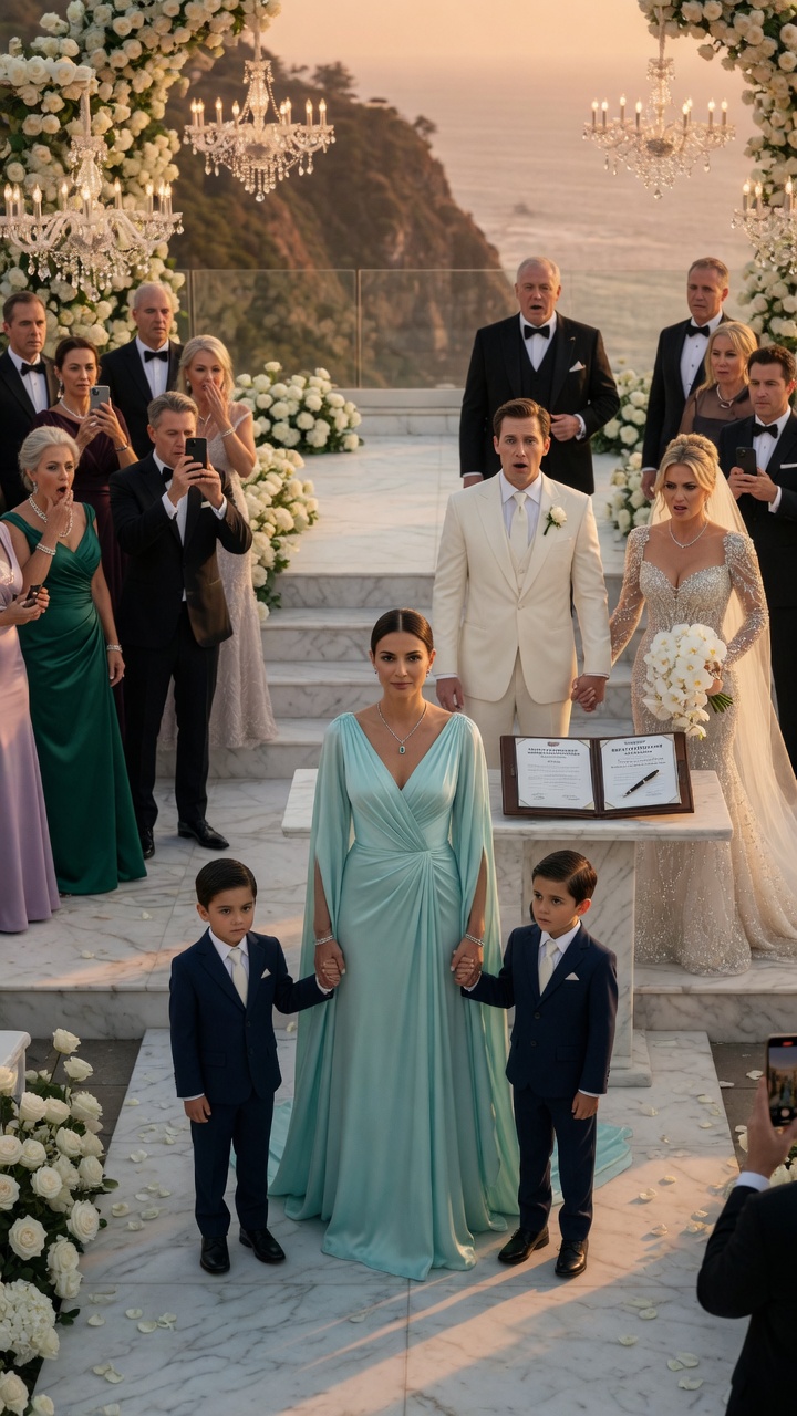 He Threw His Pregnant Wife Out for a Rich Heiress… Five Years Later, She Returned With His Twins and Bought the Entire Wedding Venue
