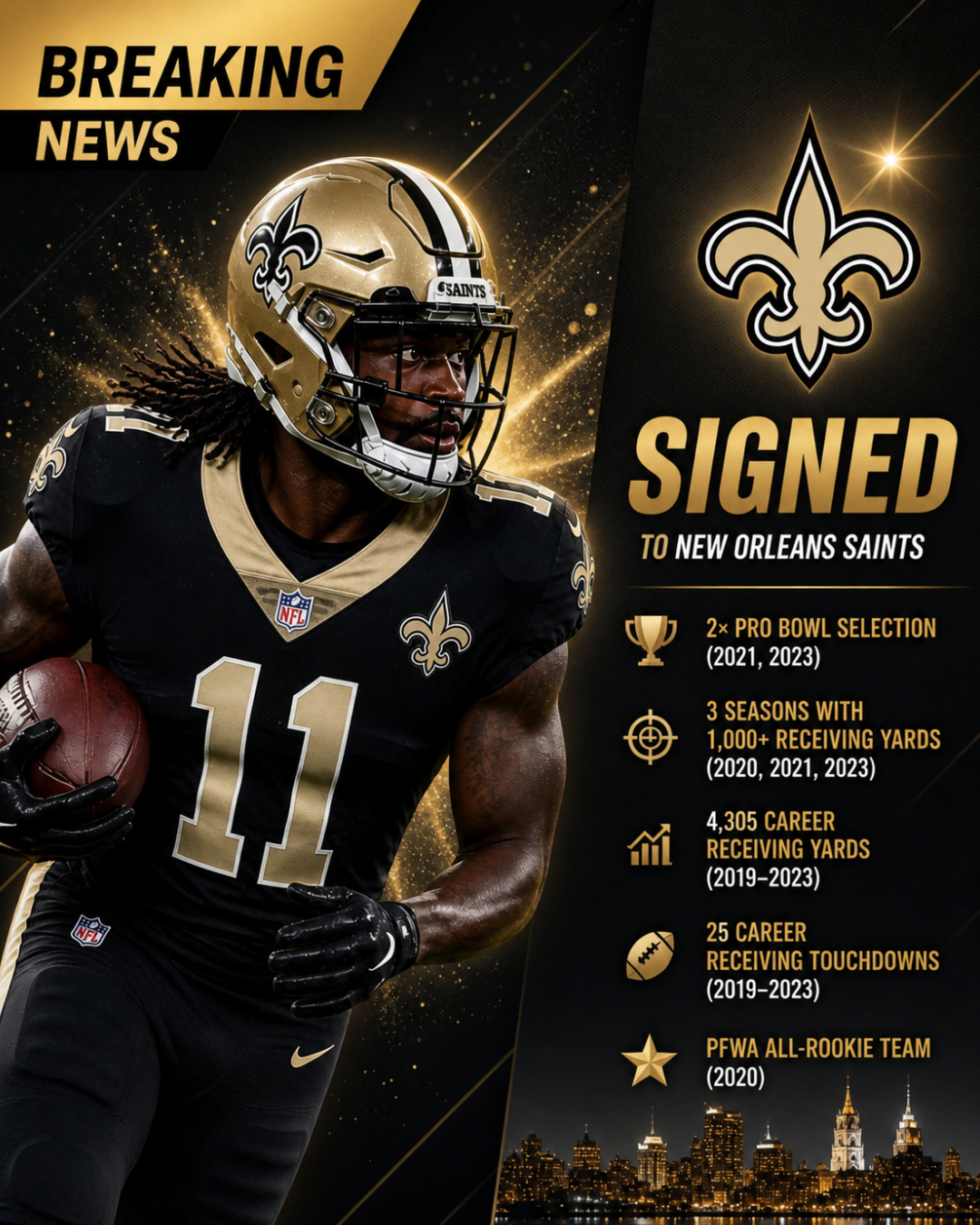 BREAKING: Adam Schefter Confirms Saints Finalizing Blockbuster $24 Million Deal for All-Pro Wideout