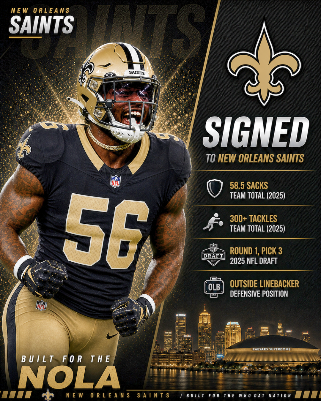 “Top Option” for the New Orleans Saints to Replace Carl Granderson Is a Veteran Former Los Angeles Rams and Dallas Cowboys Player with 58.5 Sacks - per Adam Schefter