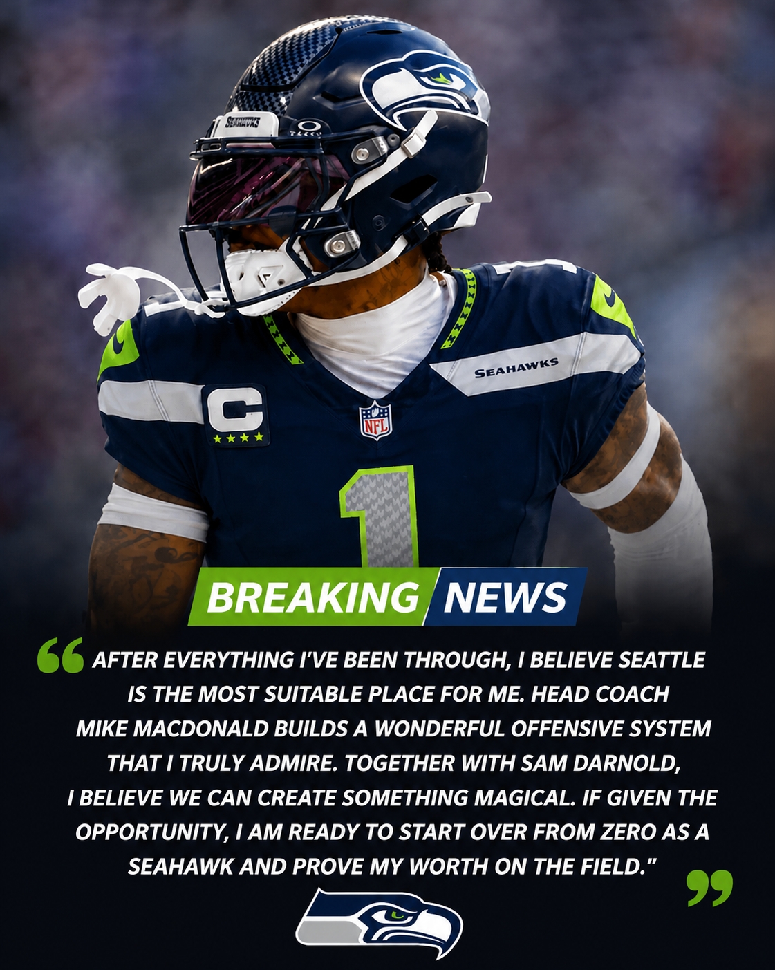 Just 3 Hours After Being Released from Prison, 4x Pro Bowl Veteran Superstar WR Shocks the Entire NFL by Publicly Setting His Sights on Seattle
