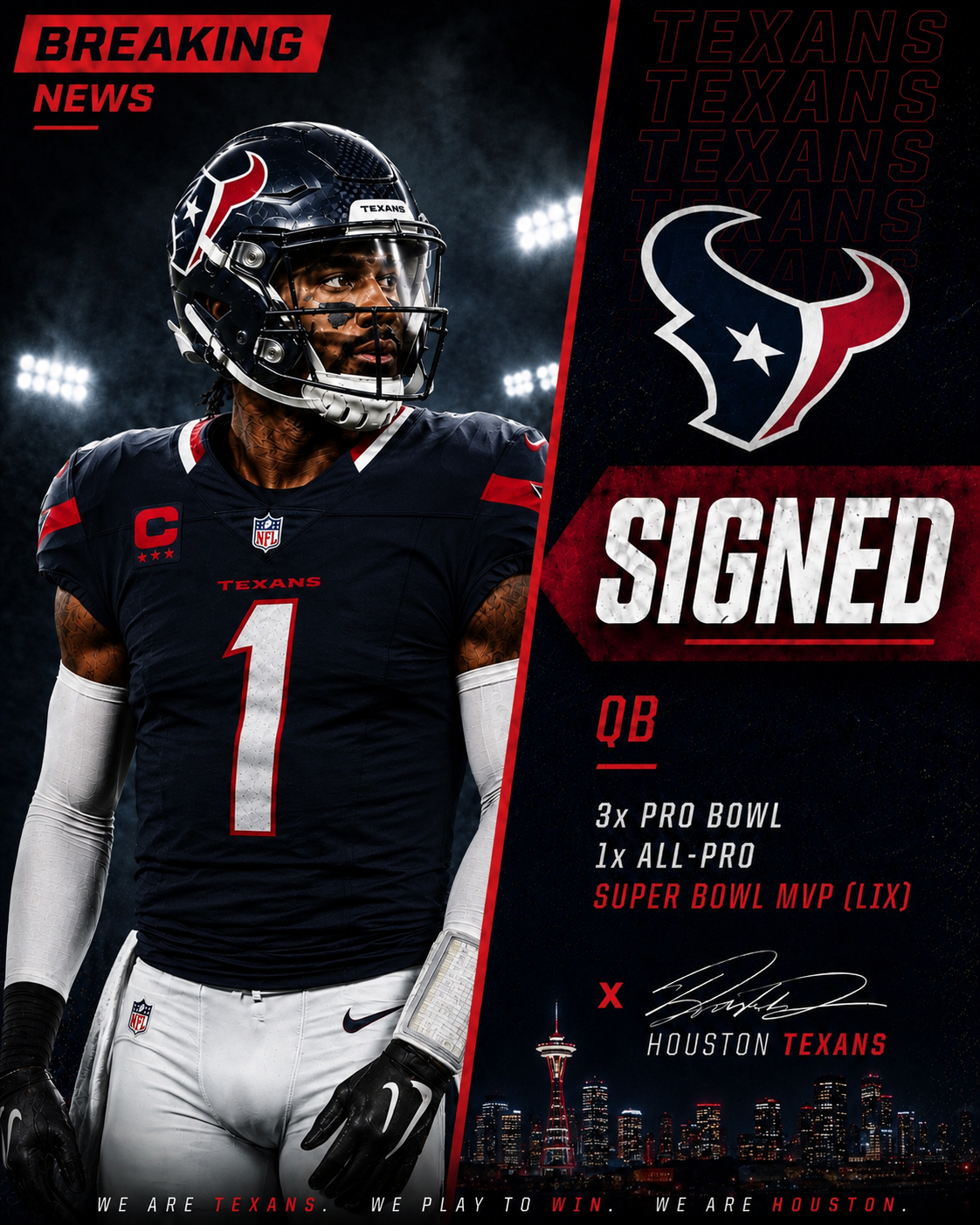 Houston Texans Named Top Landing Spot For $255 Million Eagles Super Bowl MVP QB