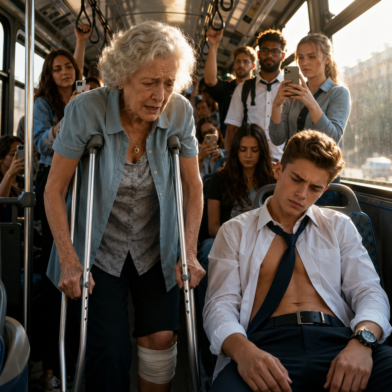 48USPH She Humiliated an Elderly Woman on the Bus… But the Ending Made Everyone Shocked