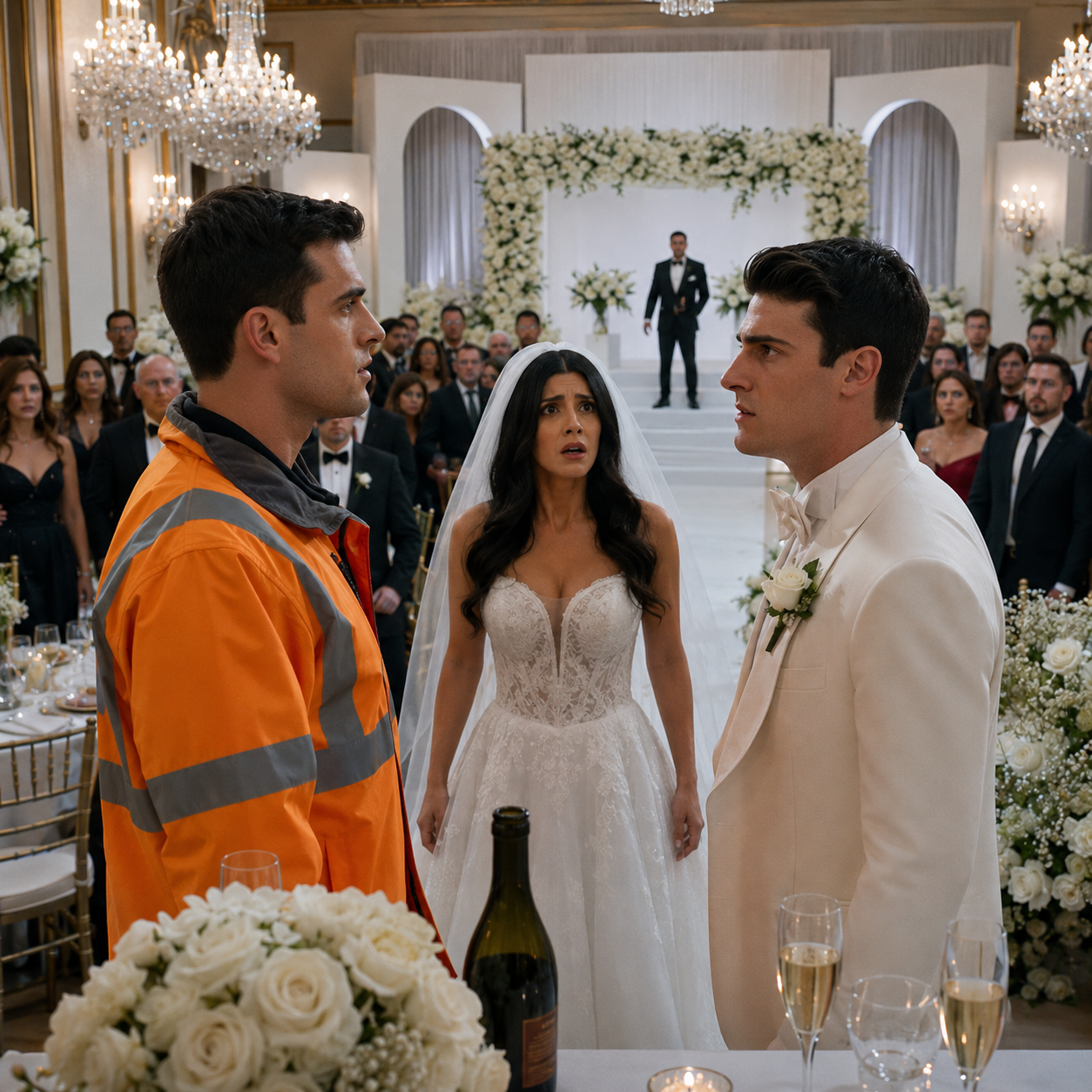 51USPH He Smashed a Bottle on the Delivery Man at His Own Wedding… But One Phone Call Destroyed Everything!