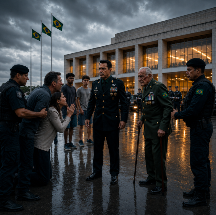 14BZD Riram de um velho soldado caído Chutaram sua bengala e zombaram da sua farda…