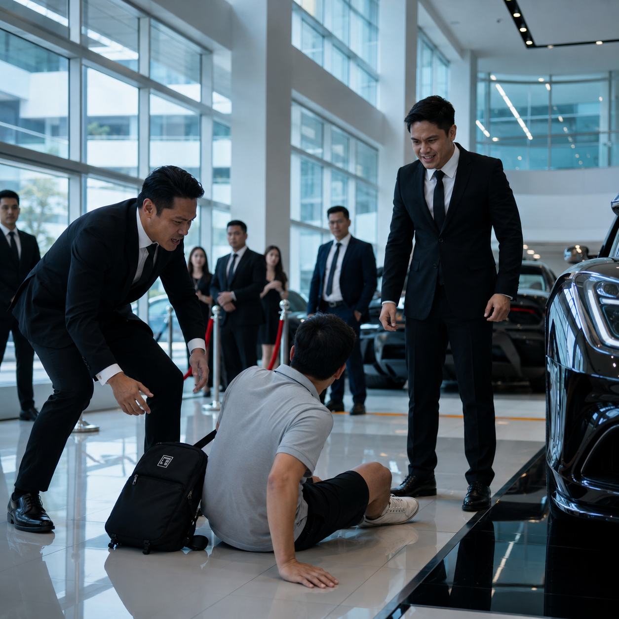 137P136B Sinuntok ng Showroom Staff ang Delivery Man sa Tabi ng Supercar… Hindi Niya Alam, Siya Pala ang Tunay na Young Master