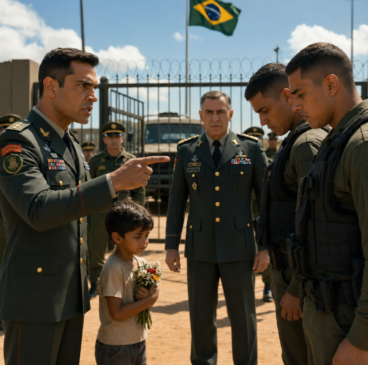 22BZD Jogaram as flores do menino no chão… Sem saber que o pai dele era o herói da cerimônia
