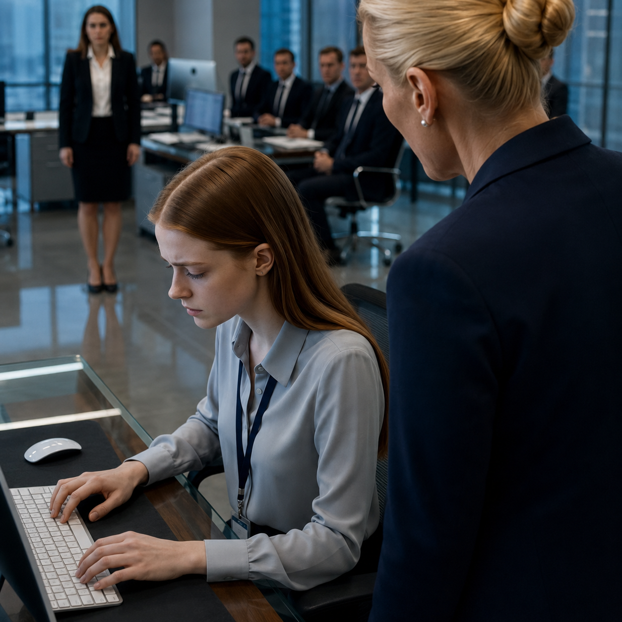 18T The Manager Slammed the New Employee’s Head Into the Keyboard… Not Knowing Her Mother Was the General Director