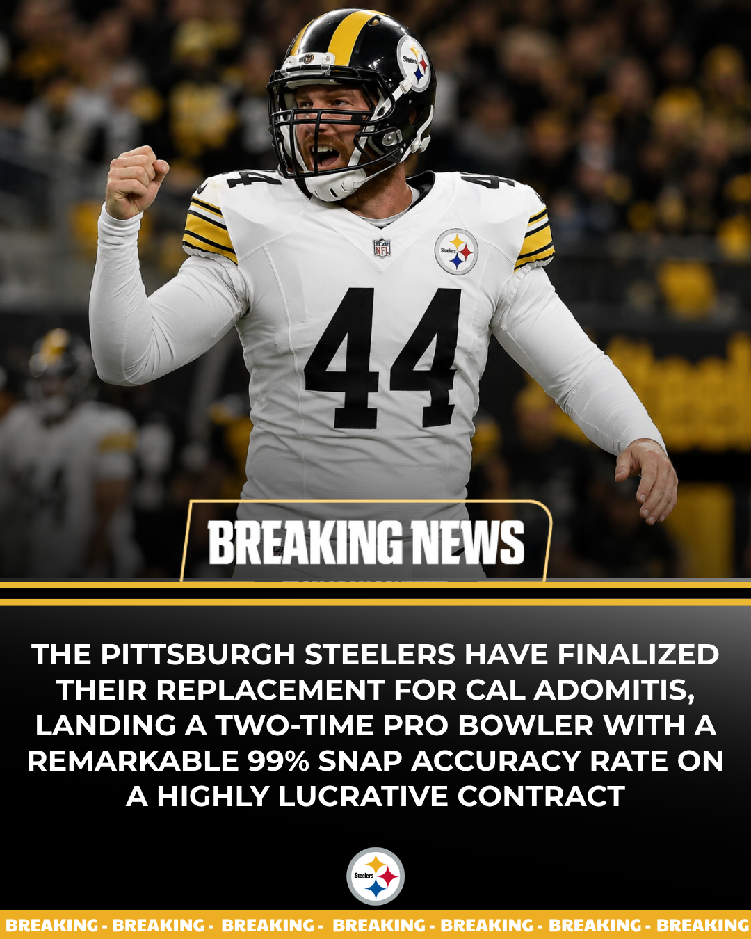 The Pittsburgh Steelers Have Finalized Their Replacement for Cal Adomitis, Landing a Two-Time Pro Bowler With a Remarkable 99% Snap Accuracy Rate on a Highly Lucrative Contract