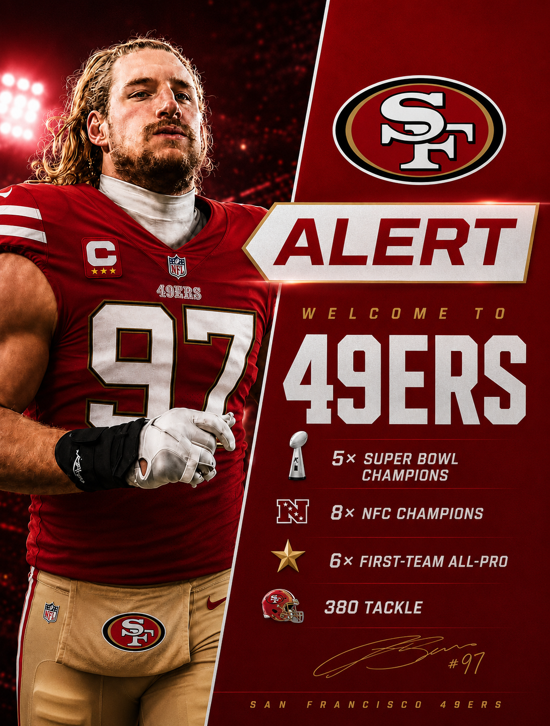 According to Adam Schefter "Confirmation," San Francisco 49ers Confirmed as the Most Attractive NFL Destination for the $156 Million Defensive Superstar — Monday Morning Announcement Sends 49ers Fans Into a Frenzy