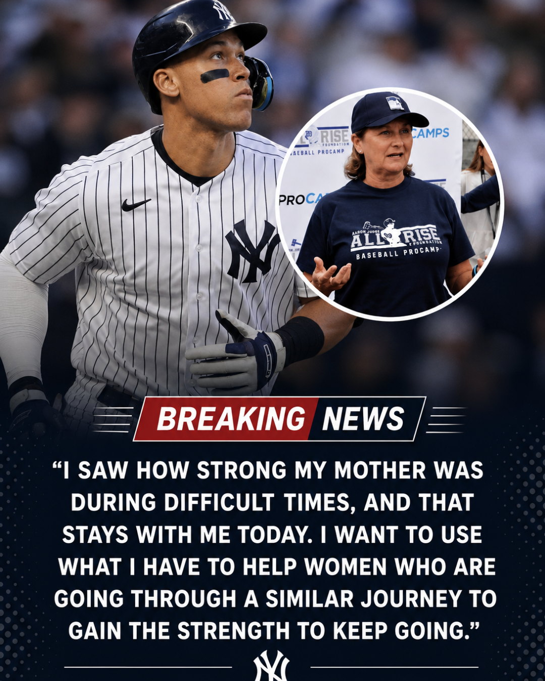 BREAKING: Aaron Judge Moves MLB With Emotional $600,000 Donation to Women’s Cancer Foundation in Honor of His Mother
