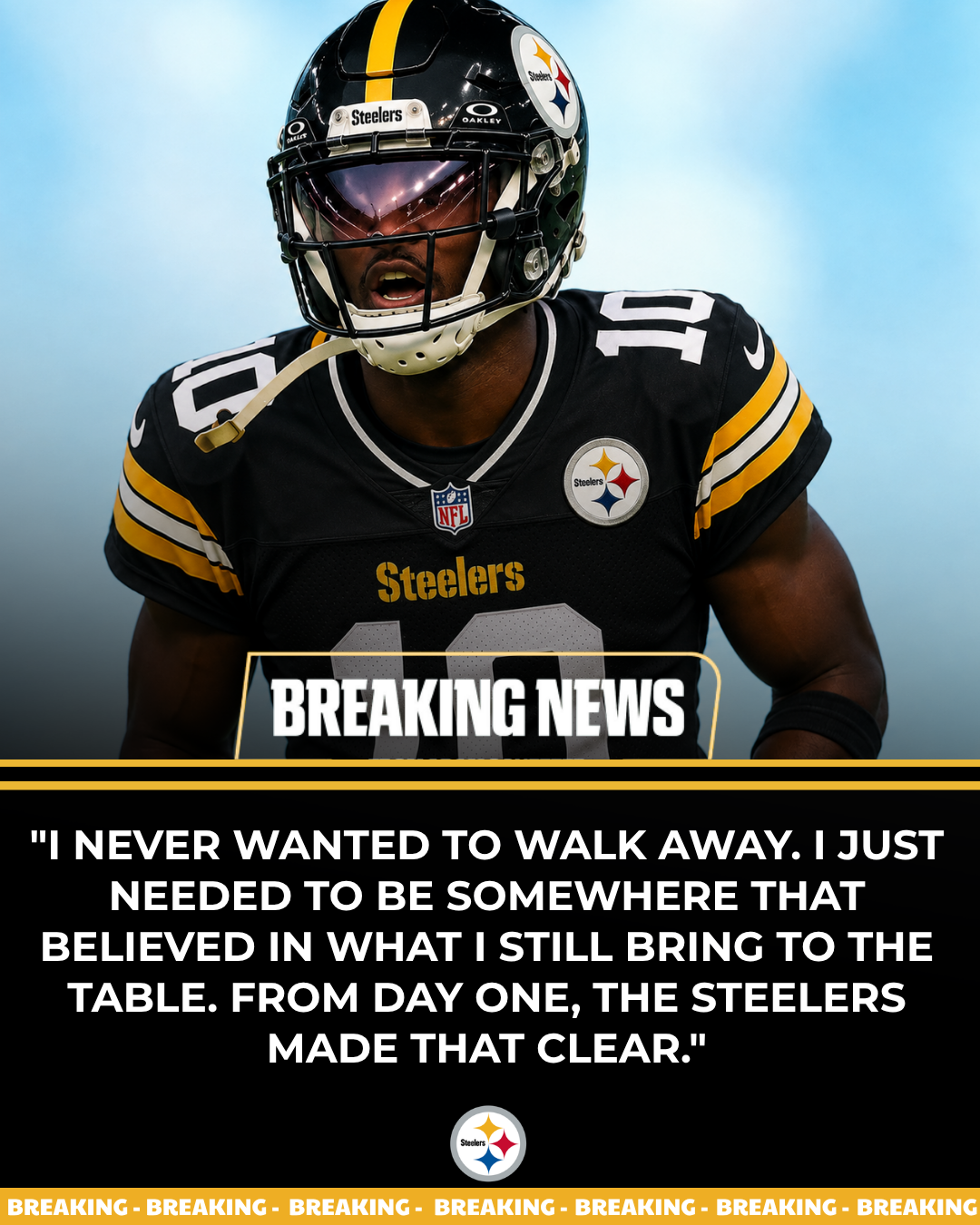 48 Hours After Pittsburgh Walked Away From Extension Talks, a 7-Time Pro Bowl WR Finds a New Home — And Steelers Fans Won’t Believe Who’s Arriving….