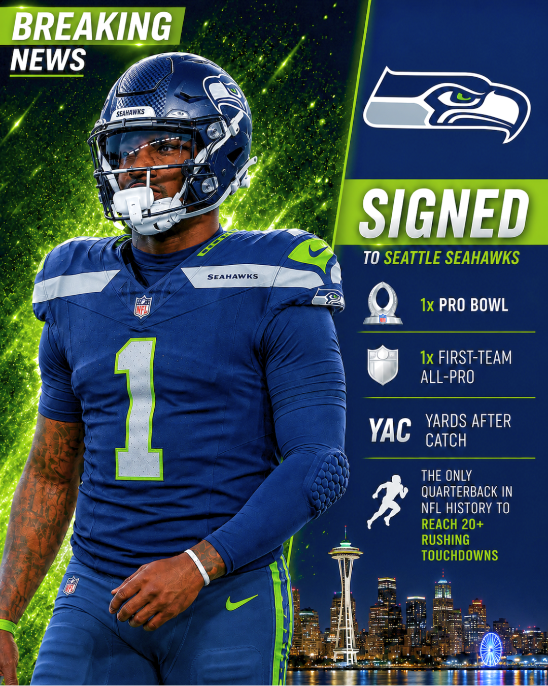 Adam Schefter Confirms the Only Wide Receiver in NFL History With 21 Rushing Touchdowns Is Heading to Seattle on a $28 Million Deal, Calling the Seahawks the Final Stop of His NFL Career