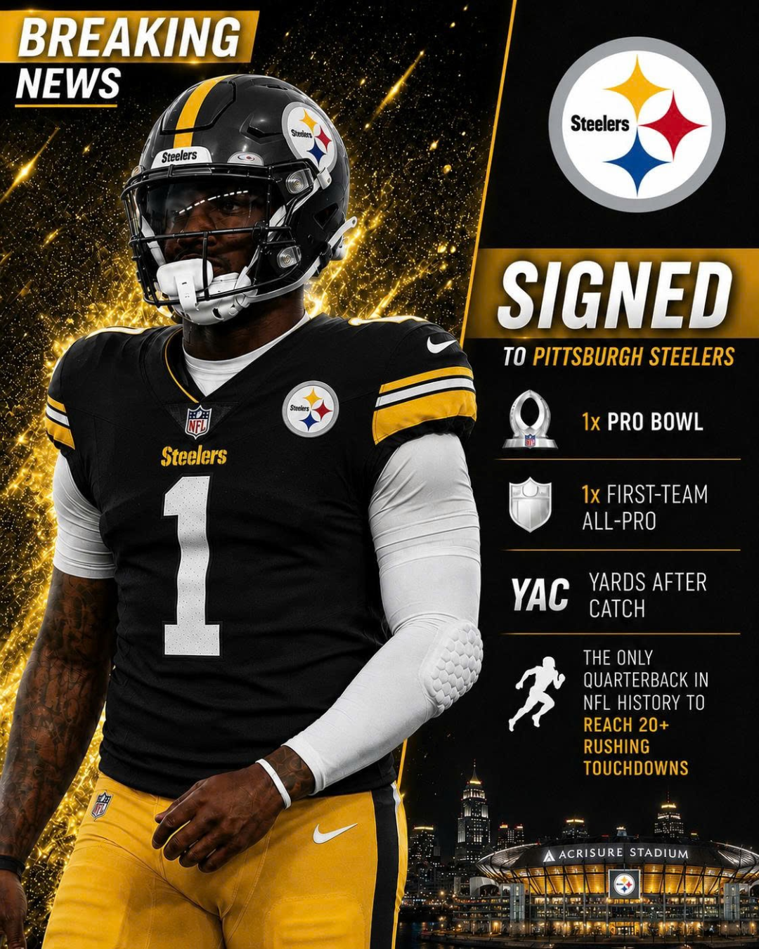 Adam Schefter Confirms the Only Wide Receiver in NFL History With 21 Rushing Touchdowns Is Heading to Pittsburgh on a $28 Million Deal, Calling the Steelers the Final Stop of His NFL Career