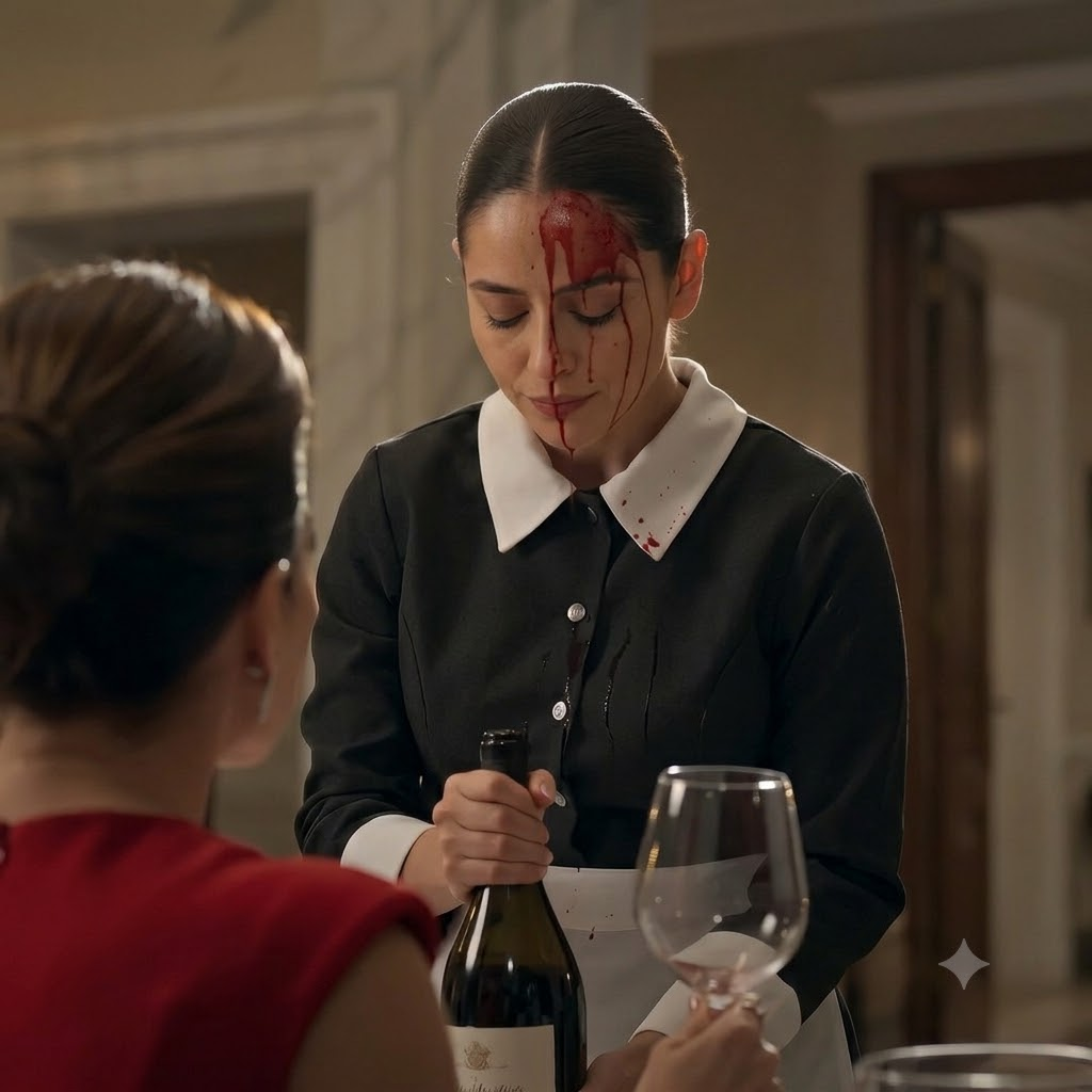 53MPH  LE ARROJÓ VINO A LA SIRVIENTA… PERO ELLA REVELÓ SU PEOR SECRETO FRENTE A TODOS