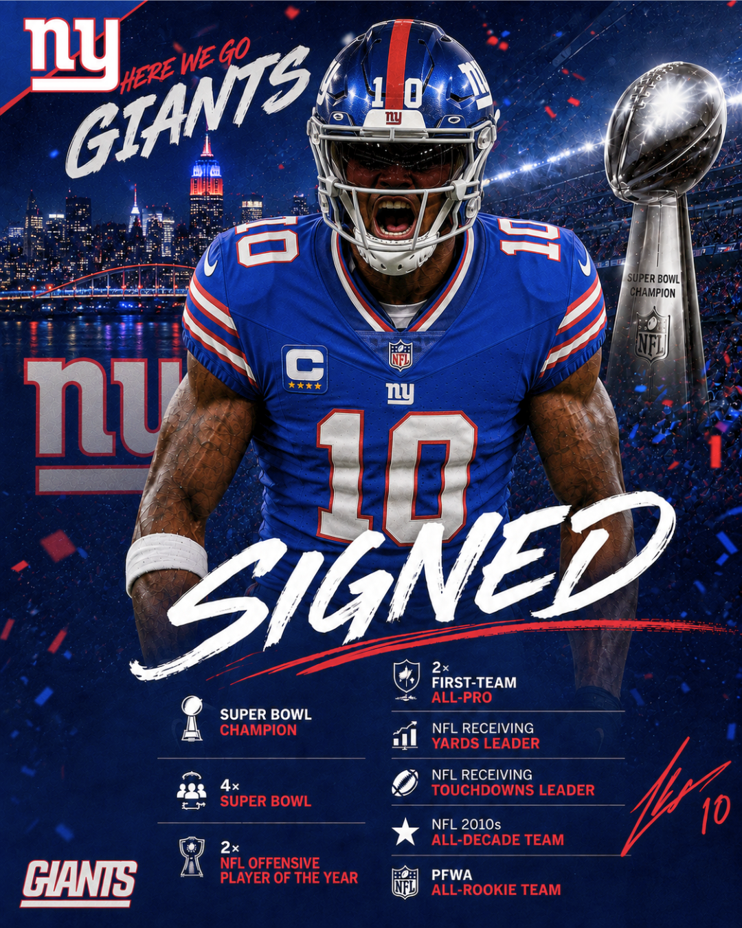 According to Multiple Leaked Internal Sources, Giants Make Surprise Move for Injured Superstar WR — Willing to Wait for His Recovery to Lead New York's Offense Back to Super Bowl Glory