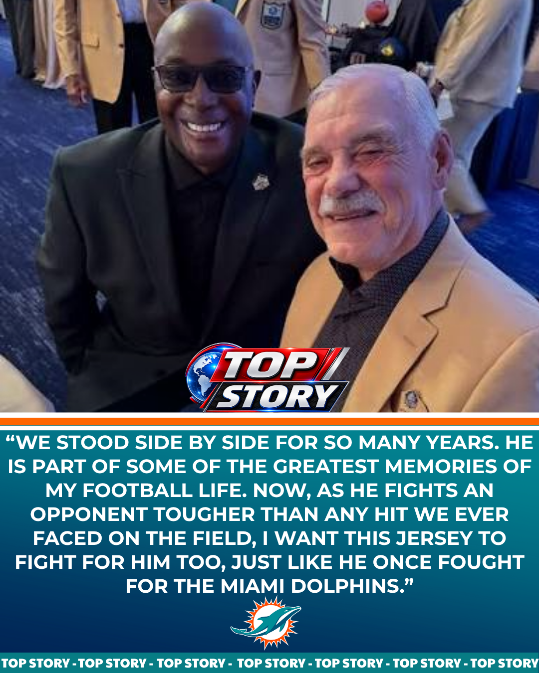 Dolphins Legend Larry Csonka Sells the Super Bowl VIII Jersey He Last Wore for a “Record Price” to Support Teammate Battling Parkinson’s Disease