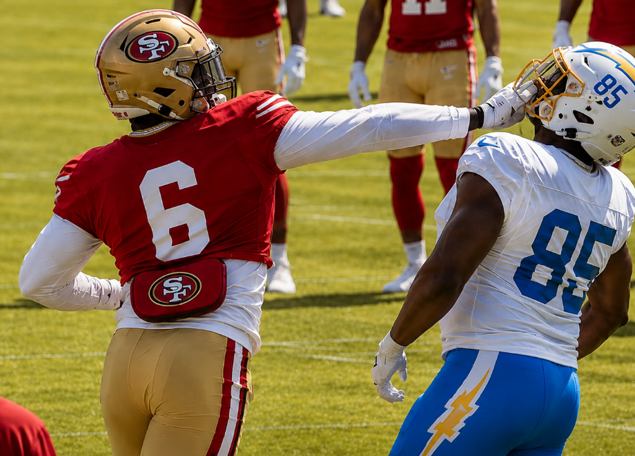 49ers and Chargers joint practice erupts as two rookies from opposing teams get into a heated altercation