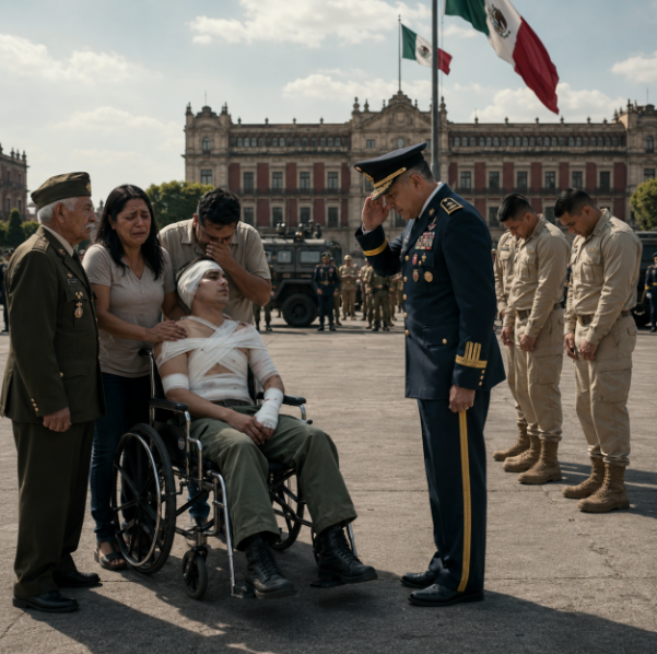 005MX El padre lloró impotente junto a su hijo… y el abuelo volvió a ponerse su antiguo uniforme para exigir justicia por su nieto.