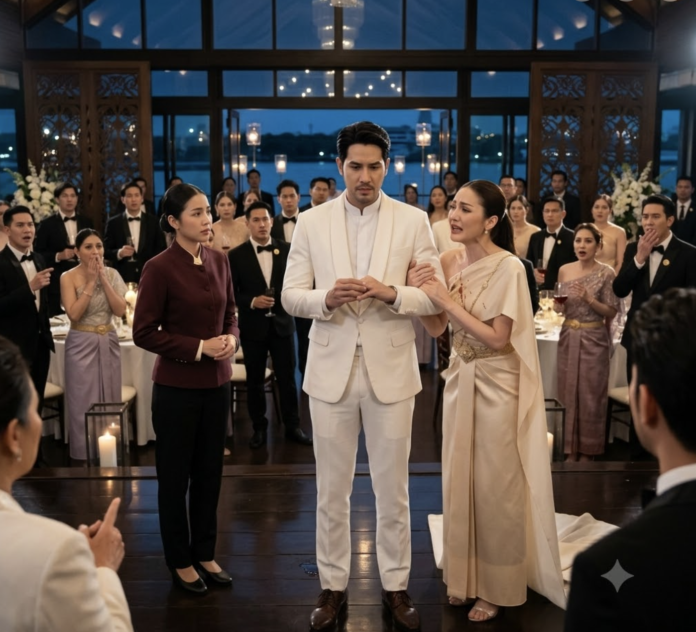 03LTLทุกคนคิดว่าสาวเสิร์ฟทำลายงานแต่ง จนเห็นว่าใครบางคนแอบทำอะไรกับแก้วเจ้าบ่าว