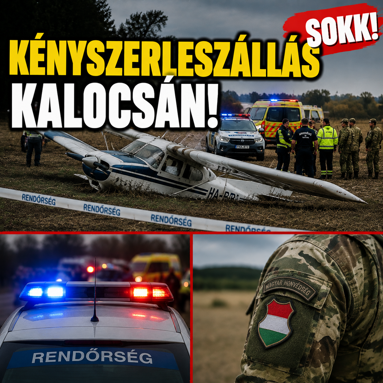 Új részletek kerültek elő a kalocsai repülőesetről – ezt vizsgálják a hatóságok a kényszerleszállás után