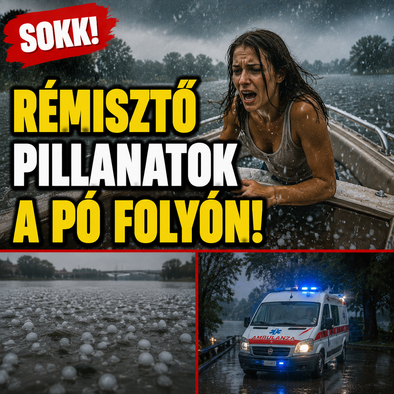 Rémisztő pillanatok a vízen: új részletek kerültek elő a Pó folyón történt jégesős incidensről