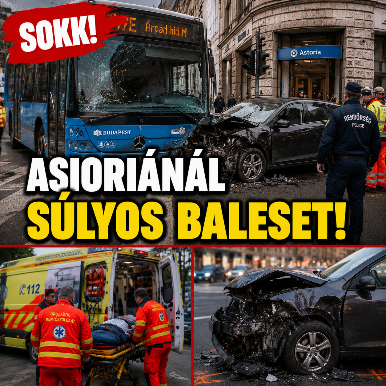 Új részletek derültek ki az Astoriánál történt balesetről – több sérültet szállítottak kórházba