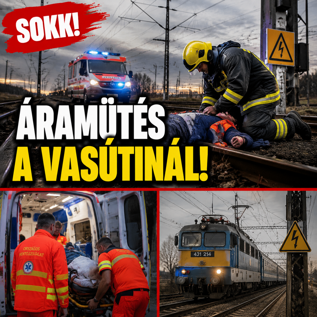 Megdöbbentő részletek derültek ki a vasúti balesetről – súlyos áramütés történt egy vezetéknél