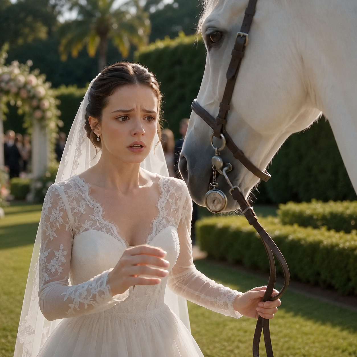 30PZ Um Cavalo Branco Invadiu o Casamento… e Trouxe um Segredo do Pai Falecido da Noiva!