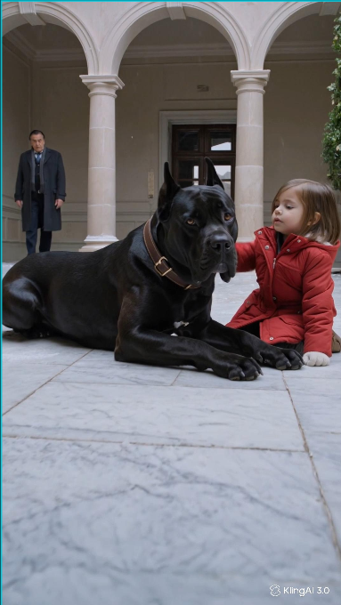 What is the reason the dog protects that little girl?