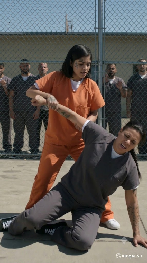 She chose the wrong person to push. Watch until the end to see what happens!