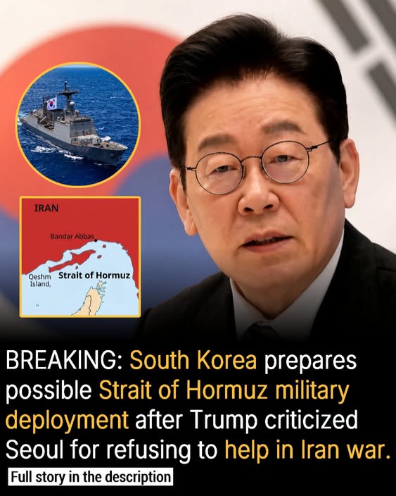 South Korea Prepares for Possible Strait of Hormuz Deployment After Trump Criticizes Seoul for Refusing to Help in Iran War