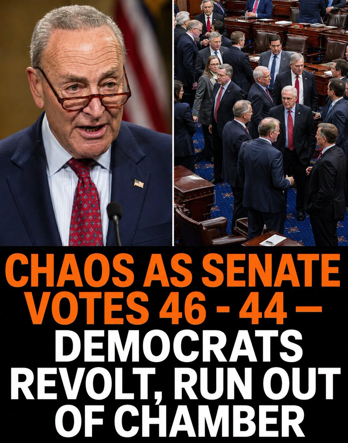 Viral “Chaos” Claim About Senate’s 46–44 Vote Is Misleading: Democrats Did Not “Revolt” or Run Out of the Chamber