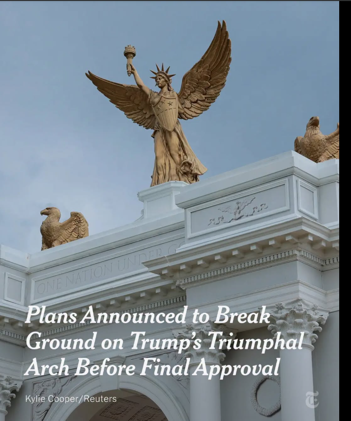 Headline: Groundbreaking for "Trump's Triumphal Arch" Planned Ahead of Final Regulatory Approval