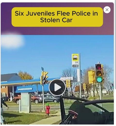 Six Juveniles Flee Police in Stolen Car Part 1