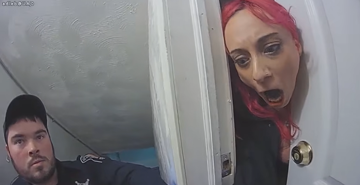 PSYCHO NEIGHBOR GETS A SURPRISE VISIT FROM COPS