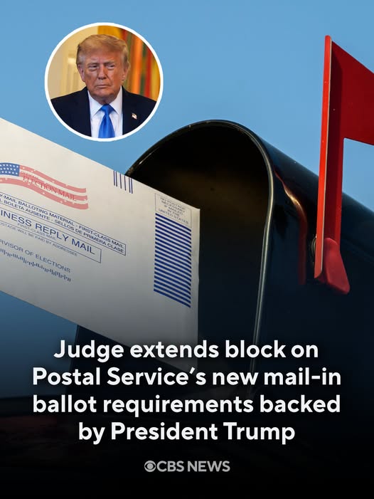 Judge Extends Block on Postal Service's New Trump-Backed Mail-in Ballot Requirements