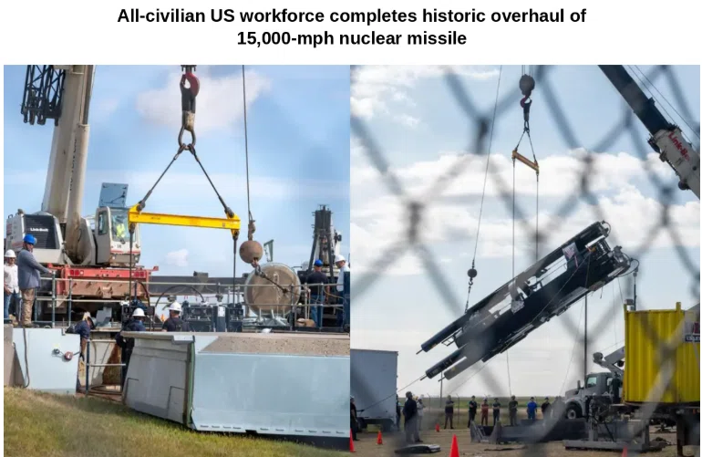 All-Civilian US Workforce Completes Historic Overhaul of 15,000-Mph Nuclear Missile