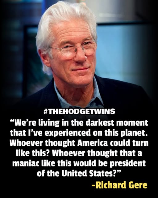 Richard Gere Says U.S. in 'Darkest Moment,' Calls Trump a 'Maniac' in Scathing Oslo Speech