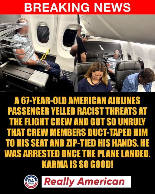 67-Year-Old Passenger Restrained With Duct Tape After Violent Outburst on American Airlines Flight