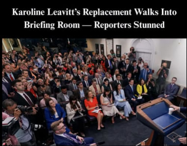 JD Vance Walks Into the White House Briefing Room — But Karoline Leavitt’s Replacement Is Still Nowhere in Sight