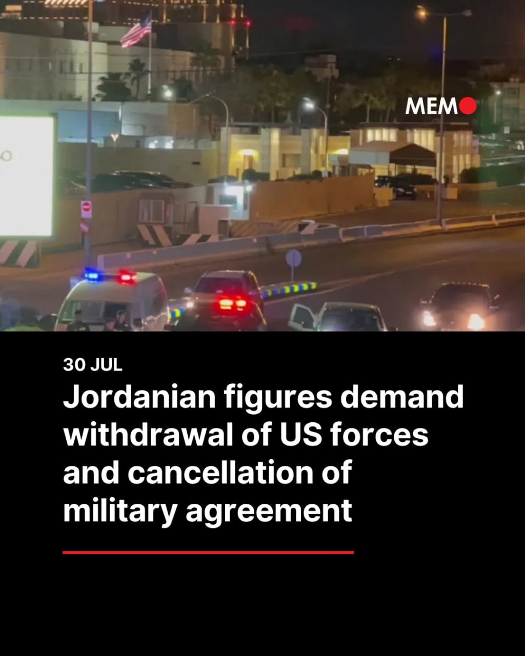 Jordanian Figures Demand Withdrawal of U.S. Forces and Cancellation of Military Agreement
