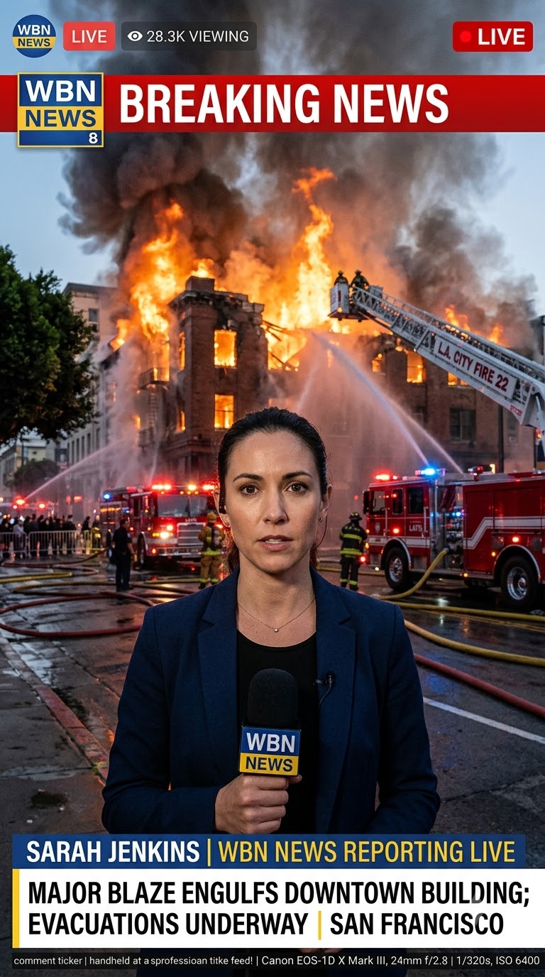 Major Blaze Engulfs San Francisco Apartment Building; Evacuations Underway