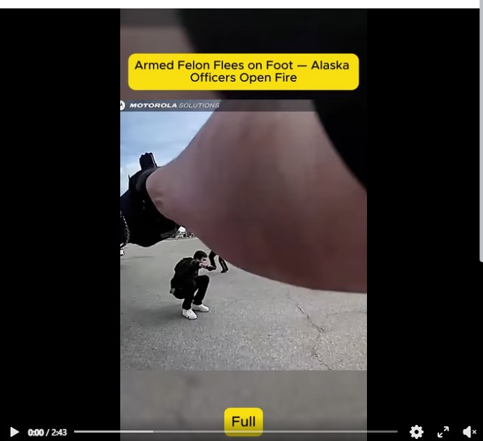 Armed Felon Flees on Foot — Alaska Officers Open Fire