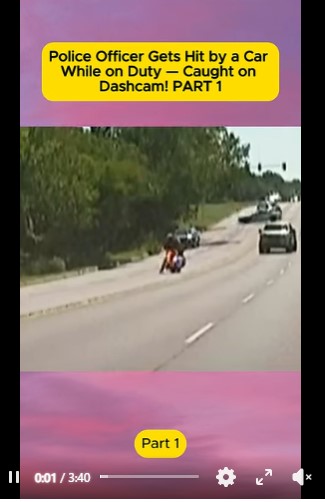 Police Officer Gets Hit by a Car While on Duty — Caught on Dashcam! PART 1