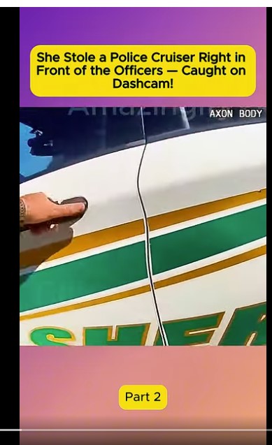 She Stole a Police Cruiser Right in Front of the Officers — Caught on Dashcam!