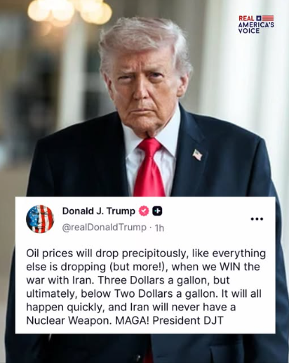 Trump Vows Gas Below $2 a Gallon After U.S. ‘Wins War with Iran’