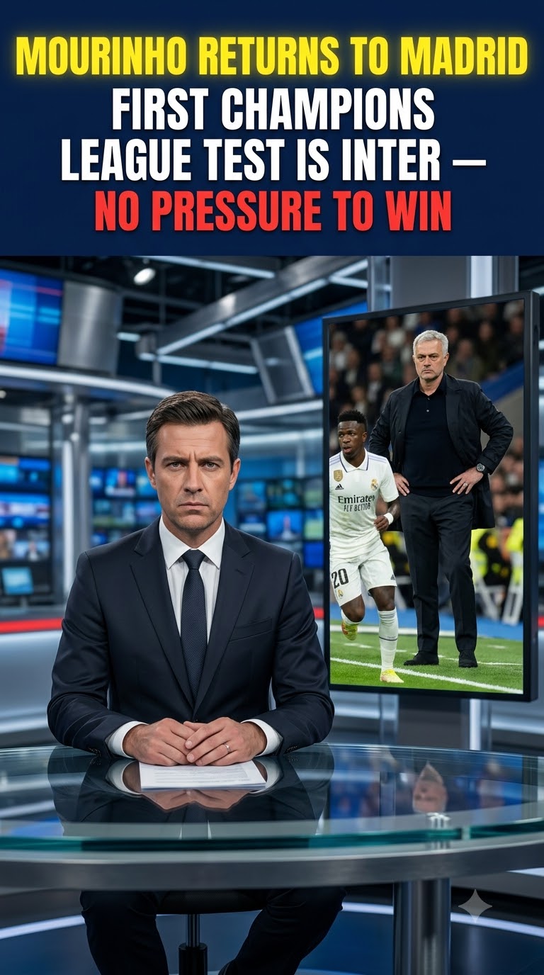 Mourinho Returns to Madrid: First Champions League Test Is Inter — 'No Pressure to Win'